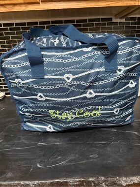 Nautical Rope Print Tote with "Stay Cool" Embroidery
